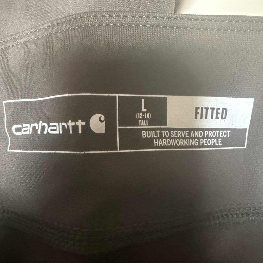Carhartt Womens Brown / Gray Fitted Pants Size Large Work Wear - Picture 3 of 10